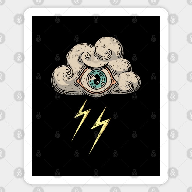 Grumpy Cloud Sticker by Marianne Martin